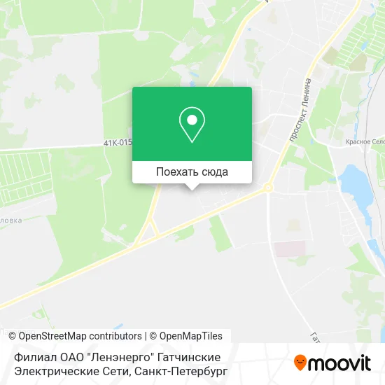 Карта Филиал ОАО "Ленэнерго" Гатчинские Электрические Сети