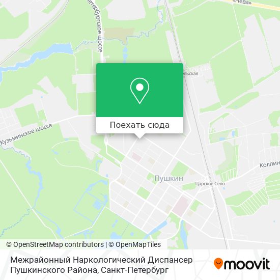 Карта Межрайонный Наркологический Диспансер Пушкинского Района