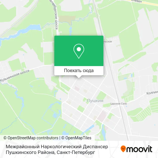 Карта Межрайонный Наркологический Диспансер Пушкинского Района