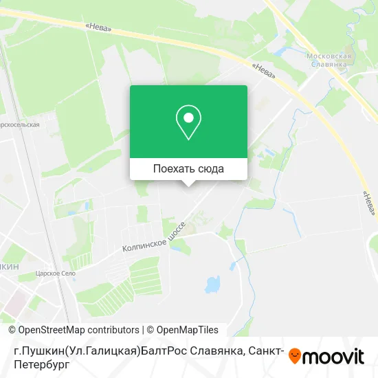 Карта г.Пушкин(Ул.Галицкая)БалтРос Славянка