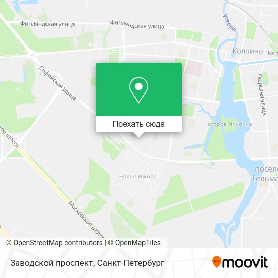 Карта Заводской проспект