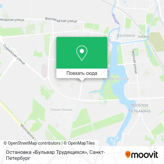 Карта Остановка «Бульвар Трудящихся»
