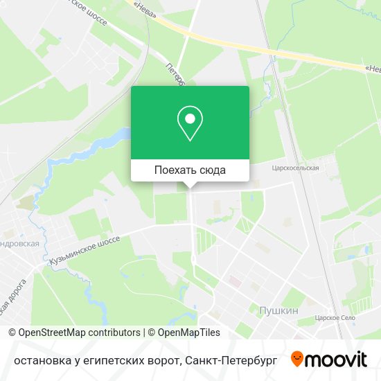 Карта остановка у египетских ворот