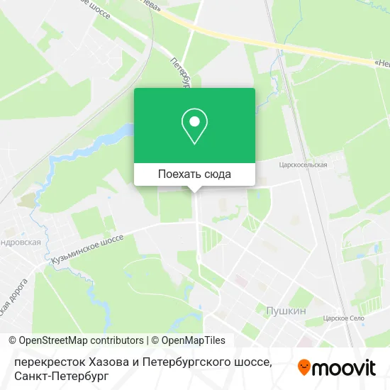 Карта перекресток Хазова и Петербургского шоссе