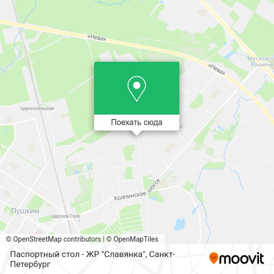 Карта Паспортный стол - ЖР "Славянка"