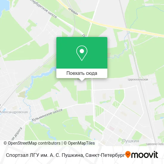 Карта Спортзал ЛГУ им. А. С. Пушкина