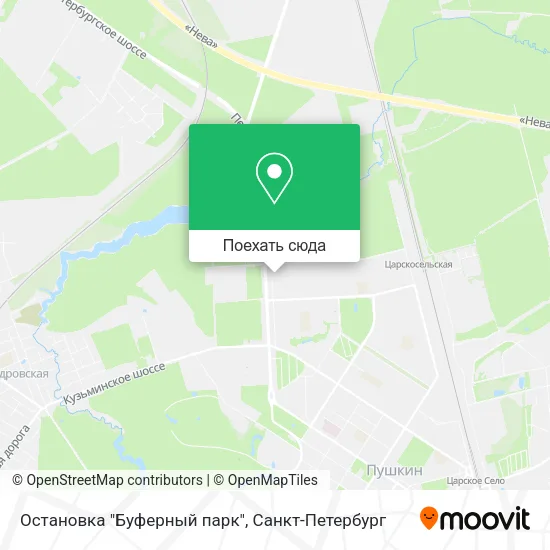 Карта Остановка "Буферный парк"