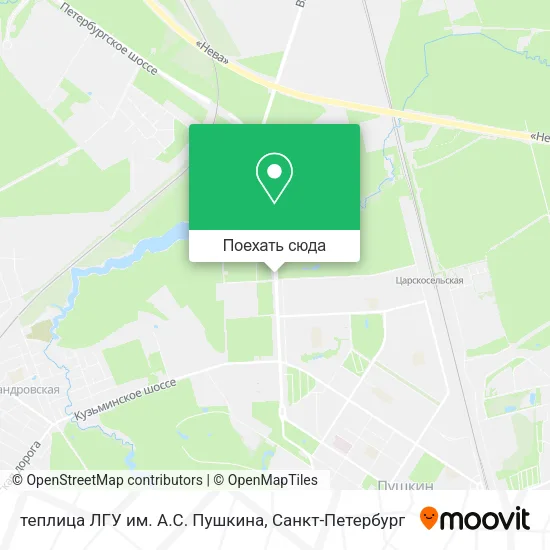 Карта теплица ЛГУ им. А.С. Пушкина