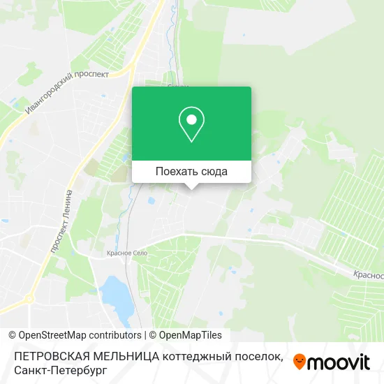 Карта ПЕТРОВСКАЯ МЕЛЬНИЦА коттеджный поселок