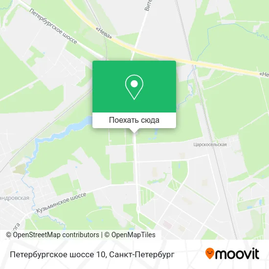 Карта Петербургское шоссе 10