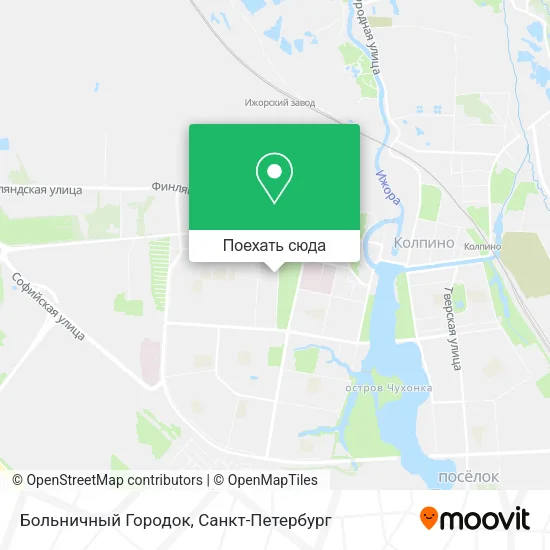 Карта Больничный Городок
