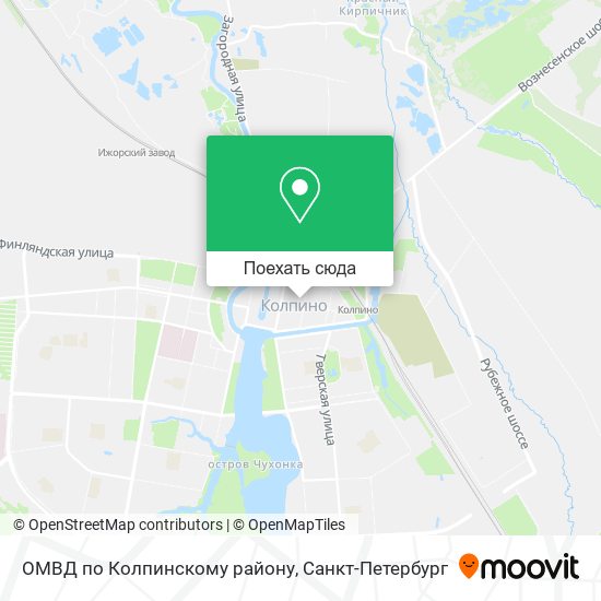 Карта ОМВД по Колпинскому району