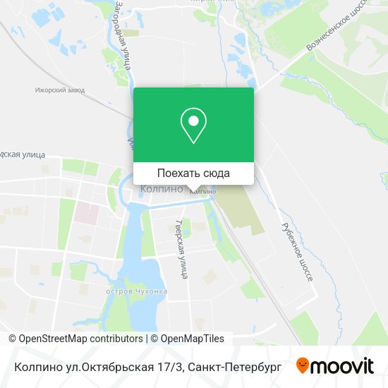 Карта Колпино ул.Октябрьская 17/3