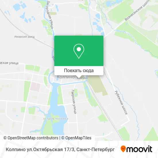 Карта Колпино ул.Октябрьская 17/3