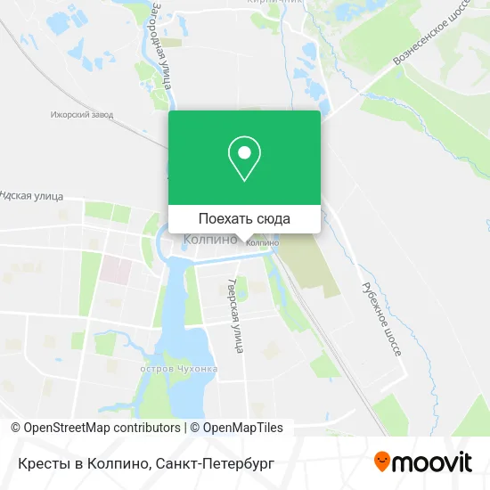 Карта Кресты в Колпино