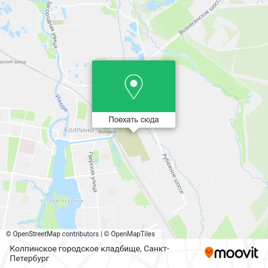 Карта Колпинское городское кладбище