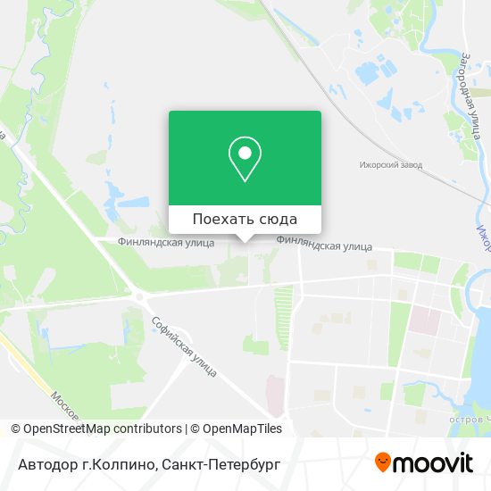 Карта Автодор г.Колпино