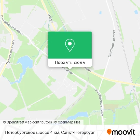 Карта Петербургское шоссе 4 км
