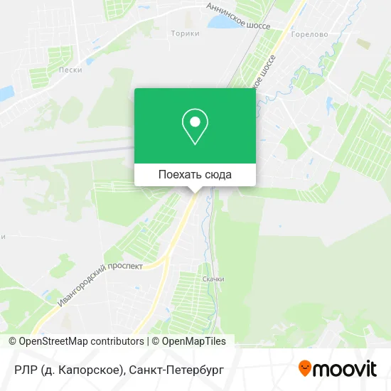Карта РЛР (д. Капорское)