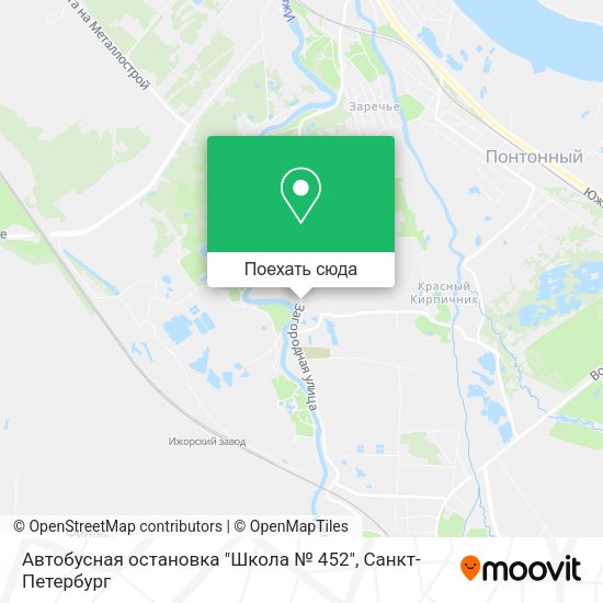 Карта Автобусная остановка "Школа № 452"