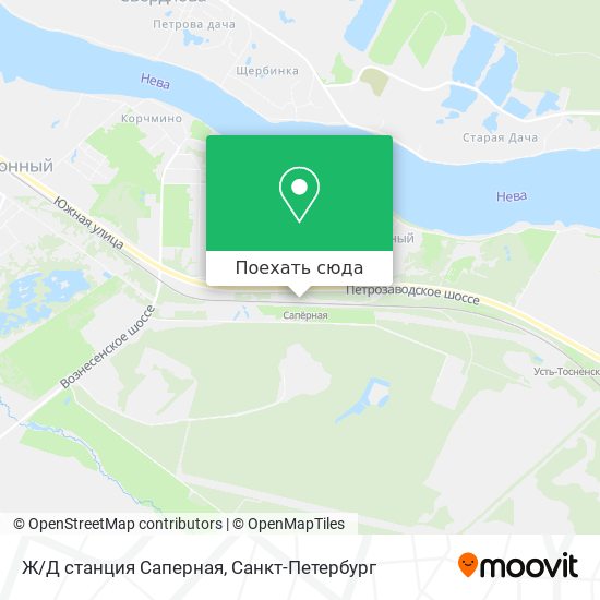 Карта Ж/Д станция Саперная