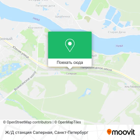 Карта Ж/Д станция Саперная