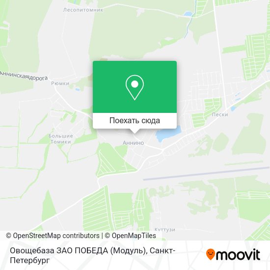 Карта Овощебаза ЗАО ПОБЕДА (Модуль)