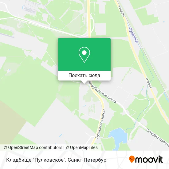 Карта Кладбище "Пулковское"