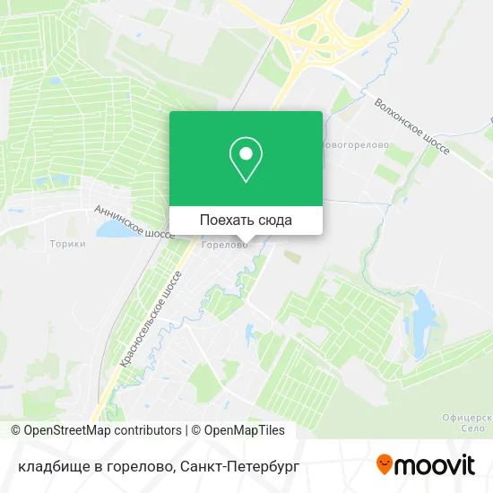 Карта кладбище в горелово