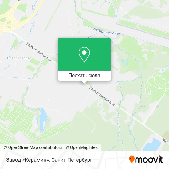 Карта Завод «Керамин»