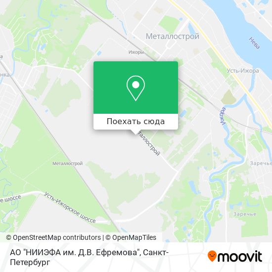 Карта АО "НИИЭФА им. Д.В. Ефремова"