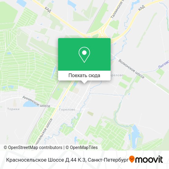 Карта Красносельское Шоссе Д.44 К.3