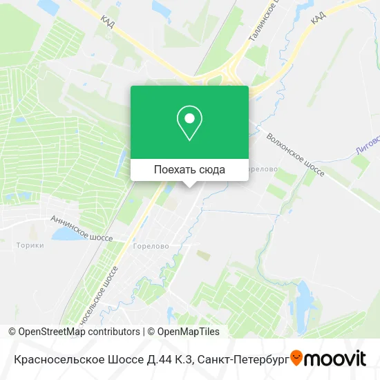 Карта Красносельское Шоссе Д.44 К.3