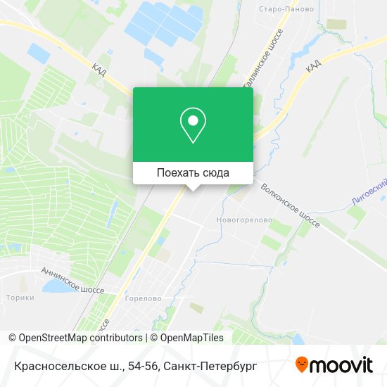 Карта Красносельское ш., 54-56