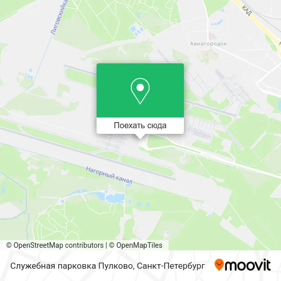 Карта Служебная парковка Пулково