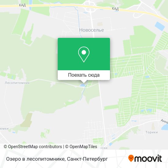 Карта Озеро в лесопитомнике