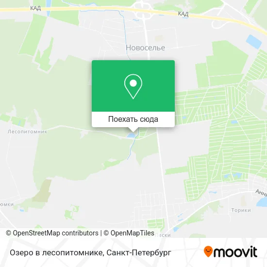 Карта Озеро в лесопитомнике