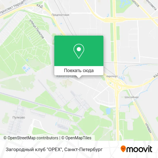 Карта Загородный клуб "ОРЕХ"