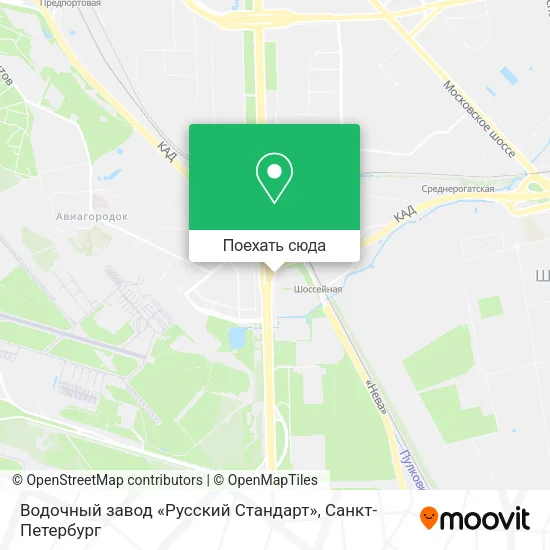 Карта Водочный завод «Русский Стандарт»