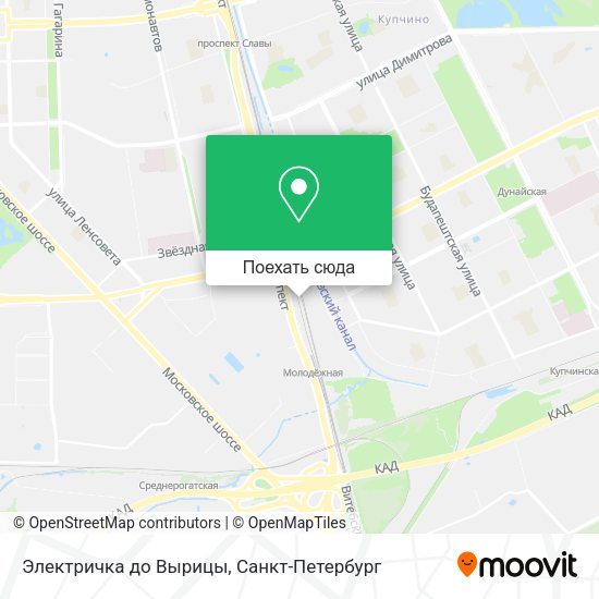 Карта Электричка до Вырицы