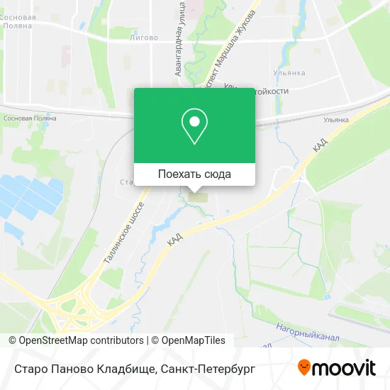 Карта Старо Паново Кладбище