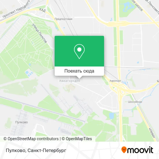 Карта Пулково