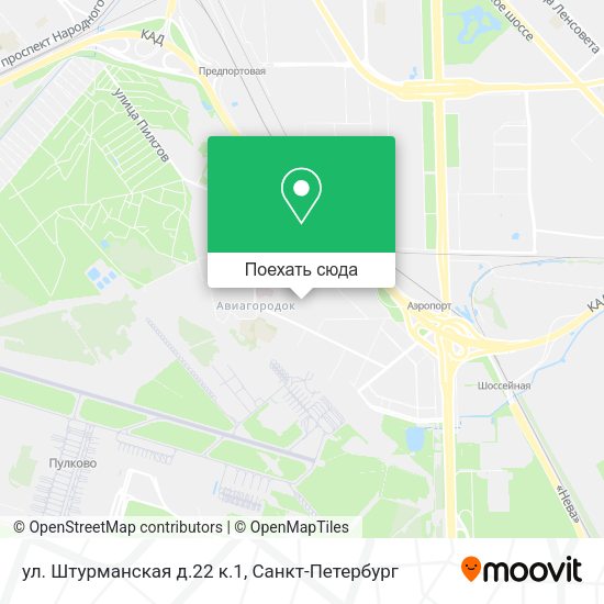 Карта ул. Штурманская д.22 к.1