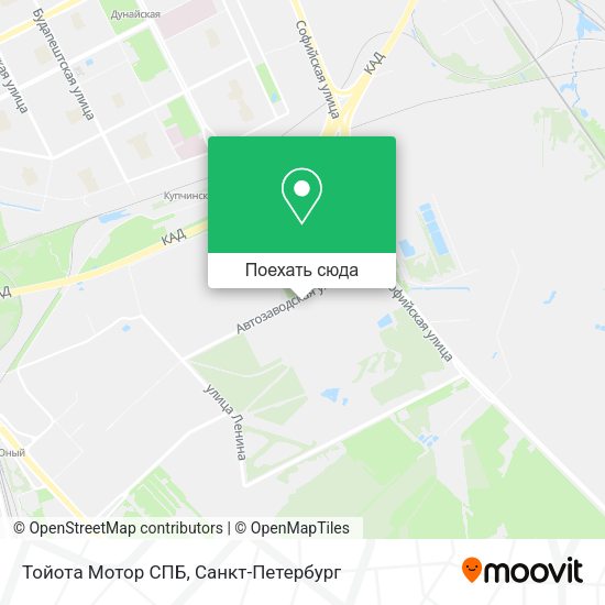 Карта Тойота  Мотор  СПБ