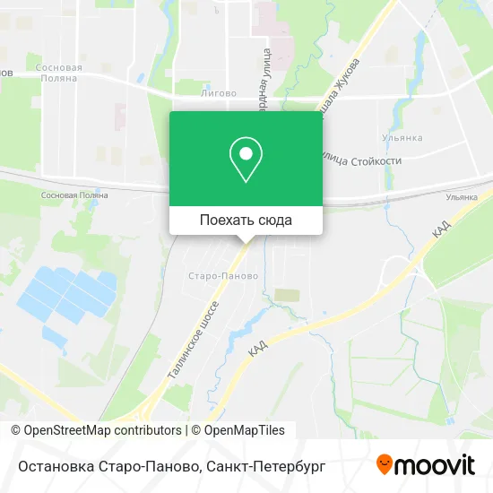 Карта Остановка Старо-Паново