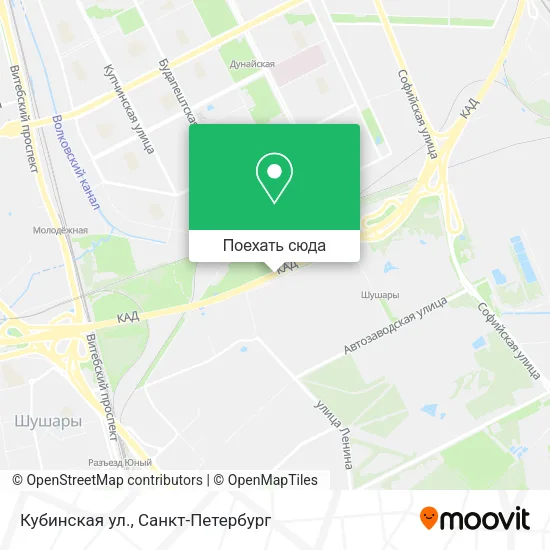 Карта Кубинская ул.