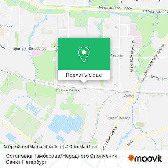 Карта Остановка Тамбасова / Народного Ополчения