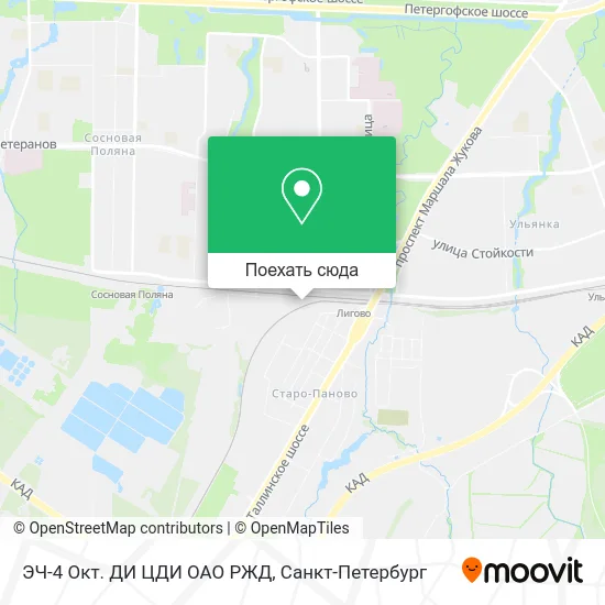 Карта ЭЧ-4 Окт. ДИ ЦДИ ОАО РЖД