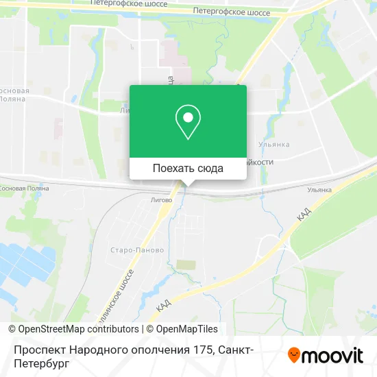 Карта Проспект Народного ополчения 175