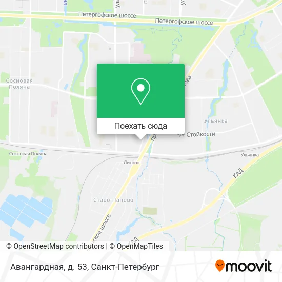 Карта Авангардная, д. 53